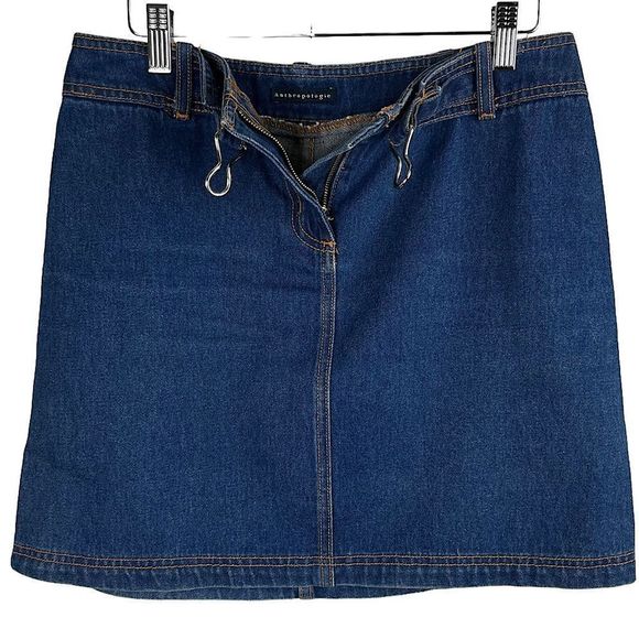 Anthropologie Blue Denim Mini Skirt | Size: 6 - Picture 2 of 5